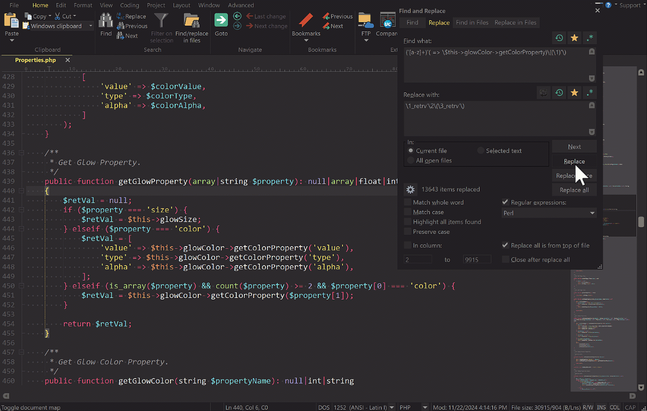 UltraEdit 查找替换